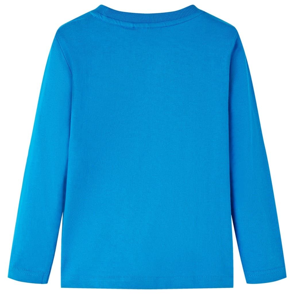 Maglietta da Bambino Maniche Lunghe Blu Cobalto 104 vidaXL
