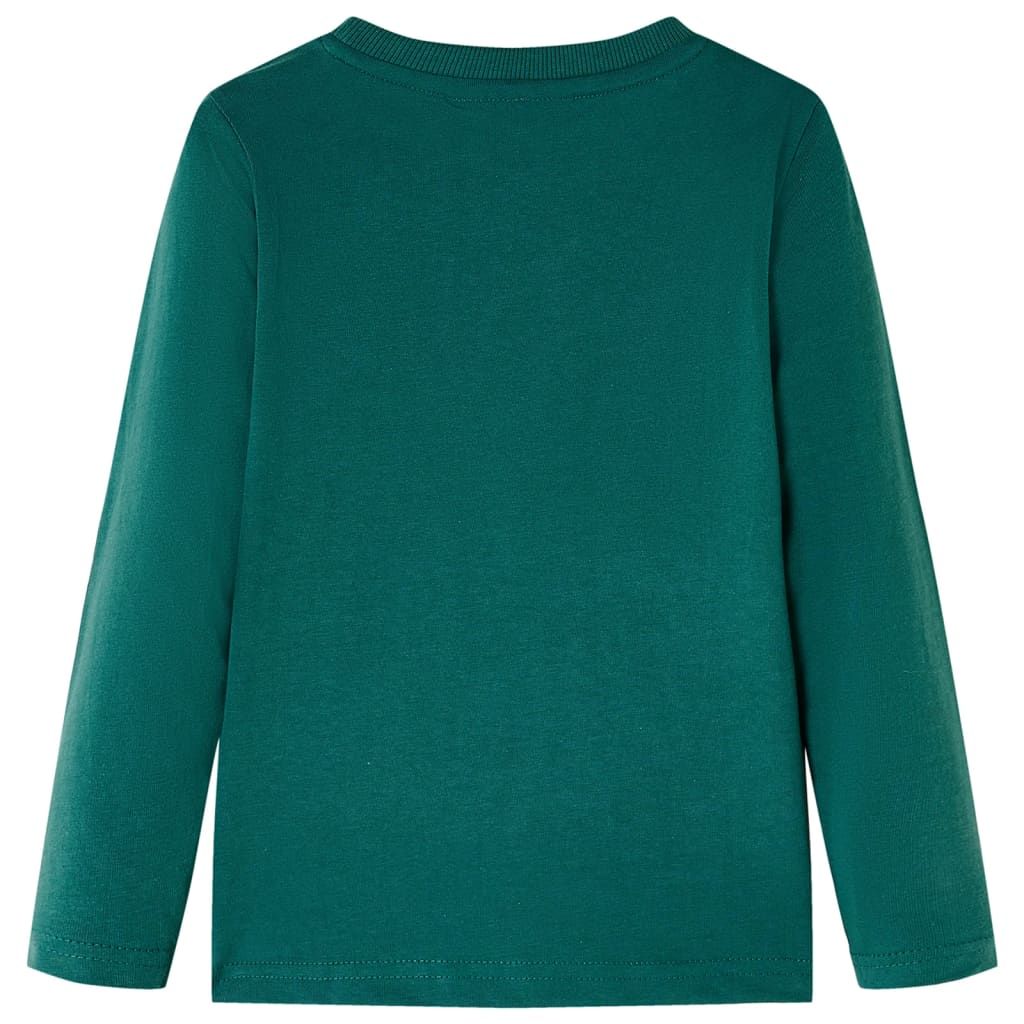 Maglietta da Bambino a Maniche Lunghe Verde 128 vidaXL