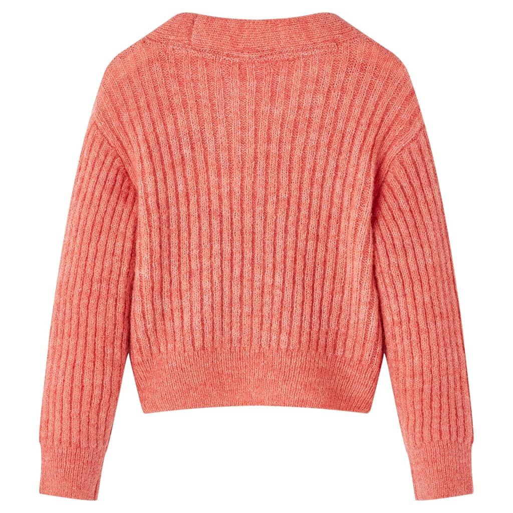 Cardigan da Bambina Lavorato a Maglia Rosa Medio 104 vidaXL