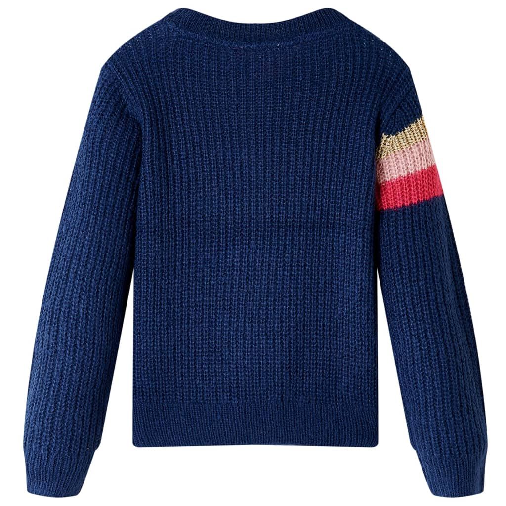 Maglione per Bambini Lavorato a Maglia Blu Marino 104 vidaXL