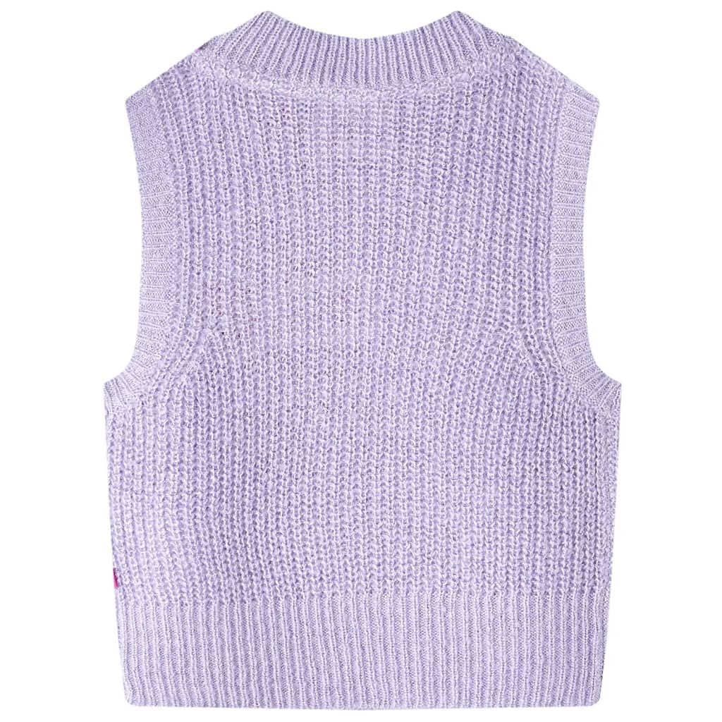 Gilet da Bambina Lavorato a Maglia Lilla Chiaro 104 vidaXL