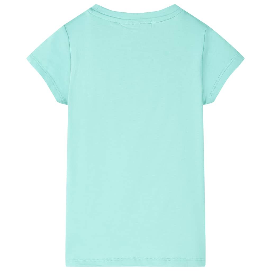 Maglietta da Bambina Menta Chiaro 128 vidaXL