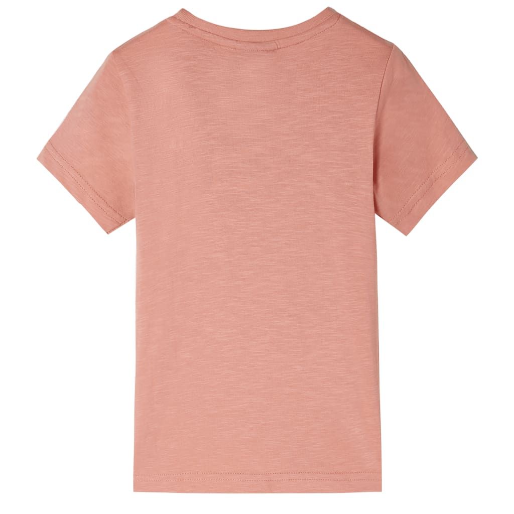 Maglietta Bambino Maniche Corte Arancione Chiaro 128 vidaXL