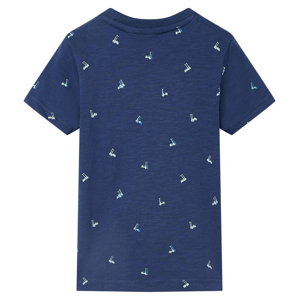 Maglietta da Bambino Blu Scuro 128 vidaXL