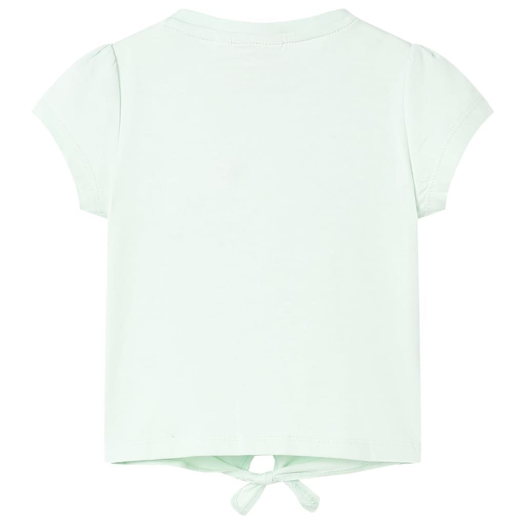 Maglietta da Bambina Menta Chiaro 128 vidaXL
