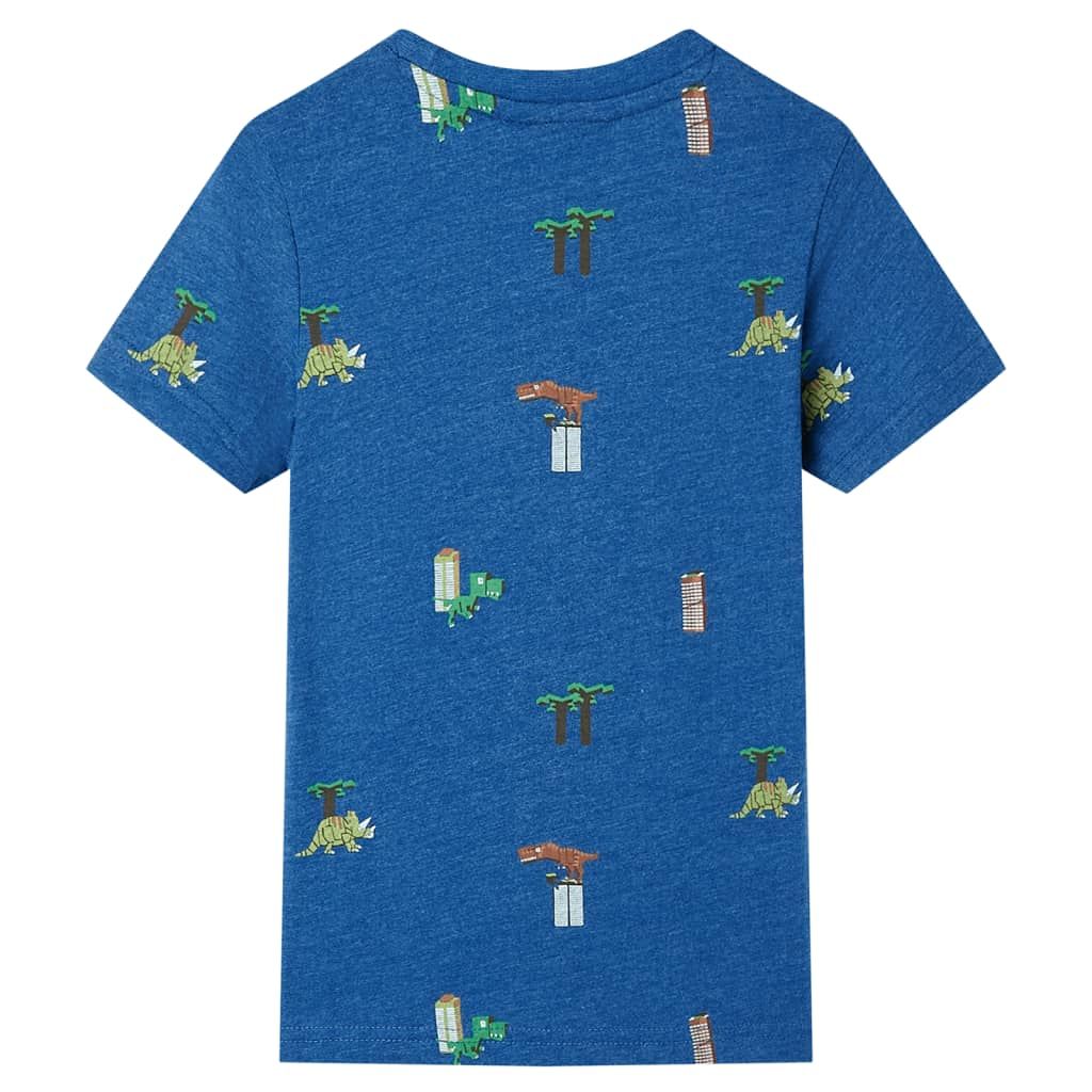 Maglietta da Bambino Blu Scuro Mélange 104 vidaXL