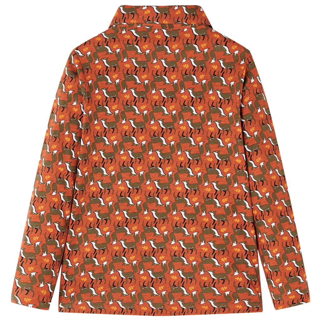Camicia per Bambini Ruggine Chiaro 92 vidaXL