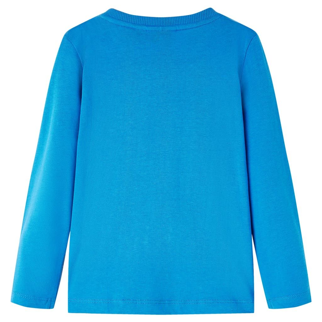 Maglietta da Bambino a Maniche Lunghe Blu Cobalto 92 vidaXL