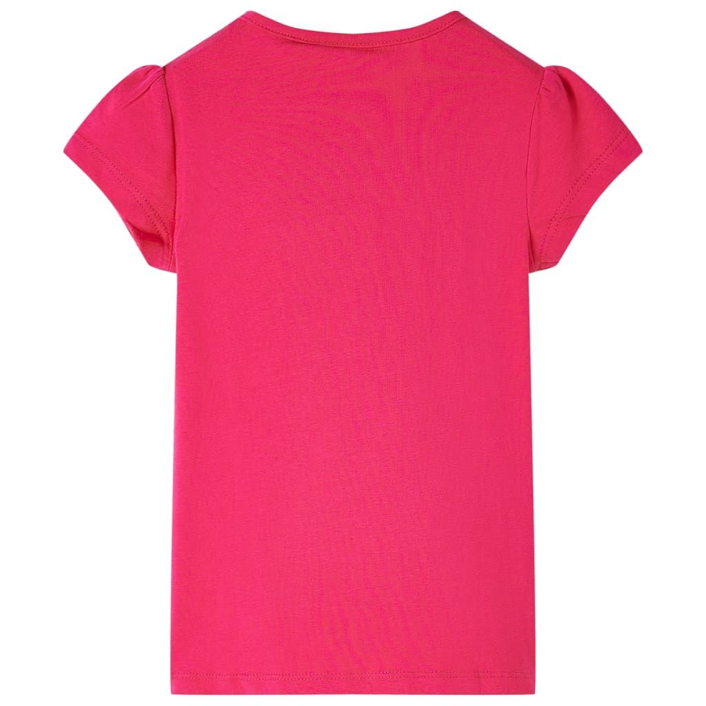 Maglietta da Bambina Fucsia 116 vidaXL