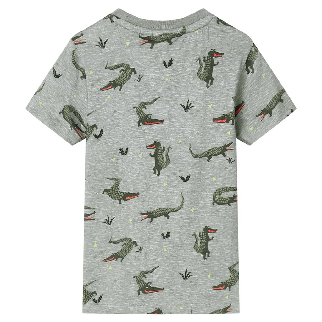 Maglietta da Bambino Cachi Chiaro Mélange 116 vidaXL