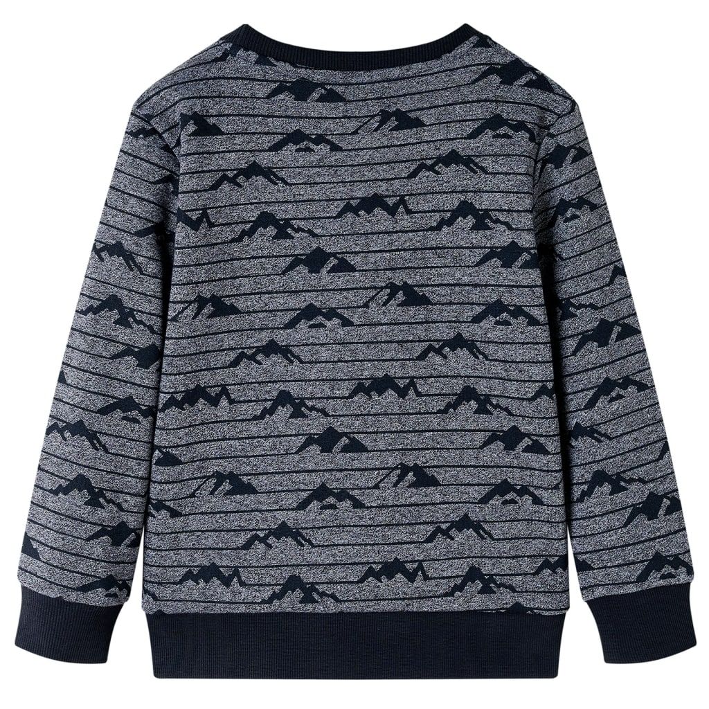 Felpa per Bambini Blu Marino Mélange 116 vidaXL