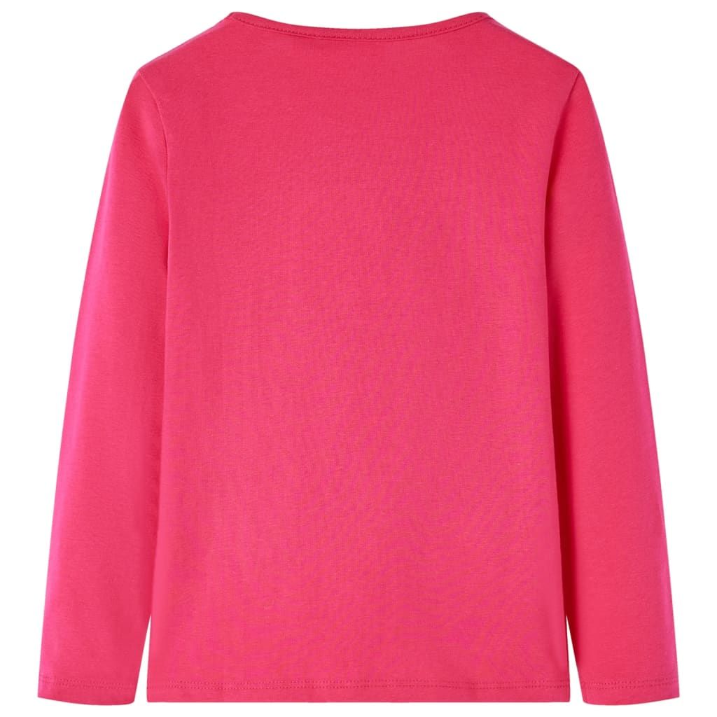 Maglietta da Bambina a Maniche Lunghe Fucsia 140 vidaXL