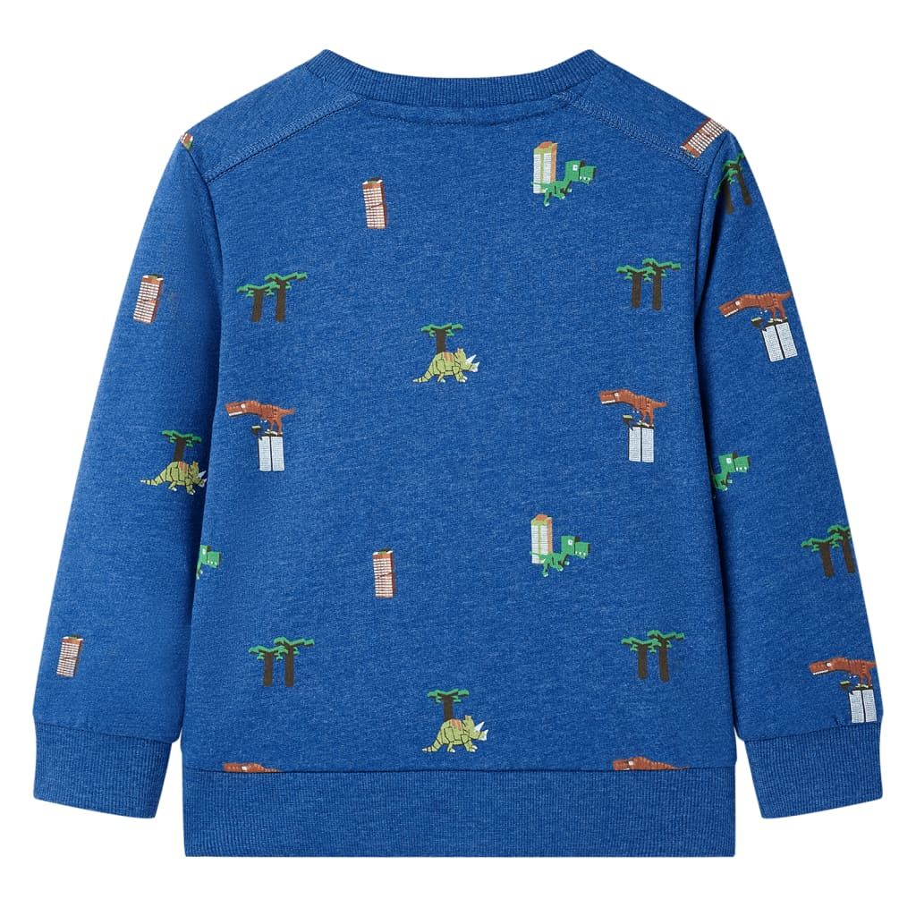 Felpa da Bambino Blu Scuro Mélange 116 vidaXL