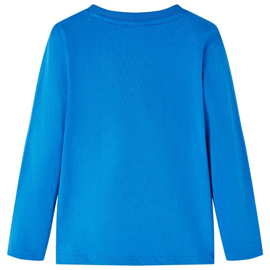 Maglietta per Bambini a Maniche Lunghe Blu Cobalto 116 vidaXL