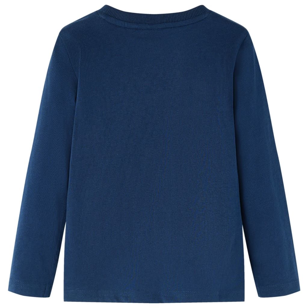 Maglietta per Bambini Maniche Lunghe Blu Marino 104 vidaXL