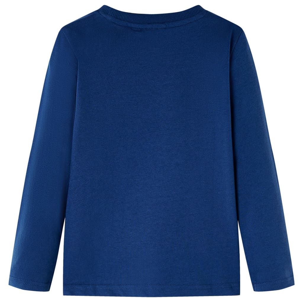 Maglietta da Bambino a Maniche Lunghe Blu Jeans 116 vidaXL