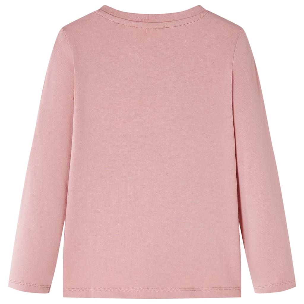 Maglietta da Bambina a Maniche Lunghe Rosa 128 vidaXL