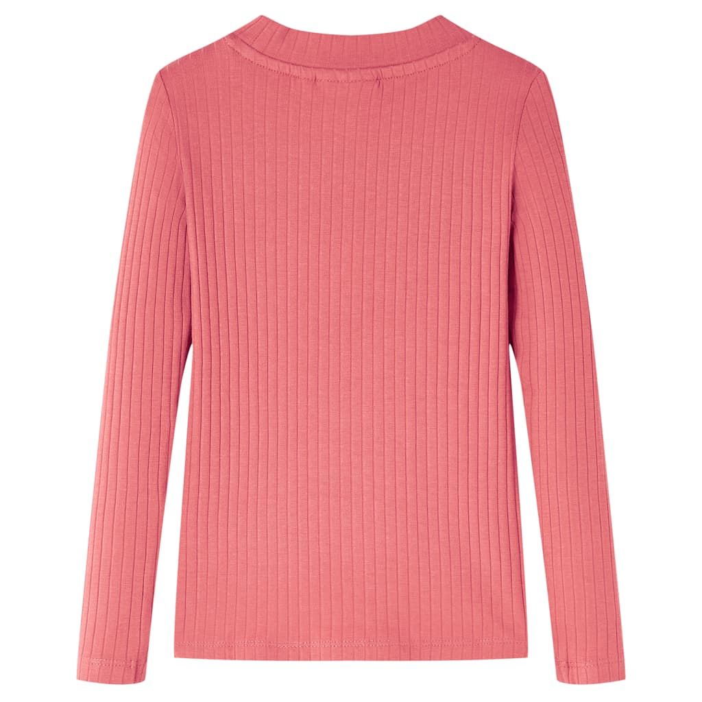 Maglietta da Bambina a Maniche Lunghe Rosa Antico 104 vidaXL