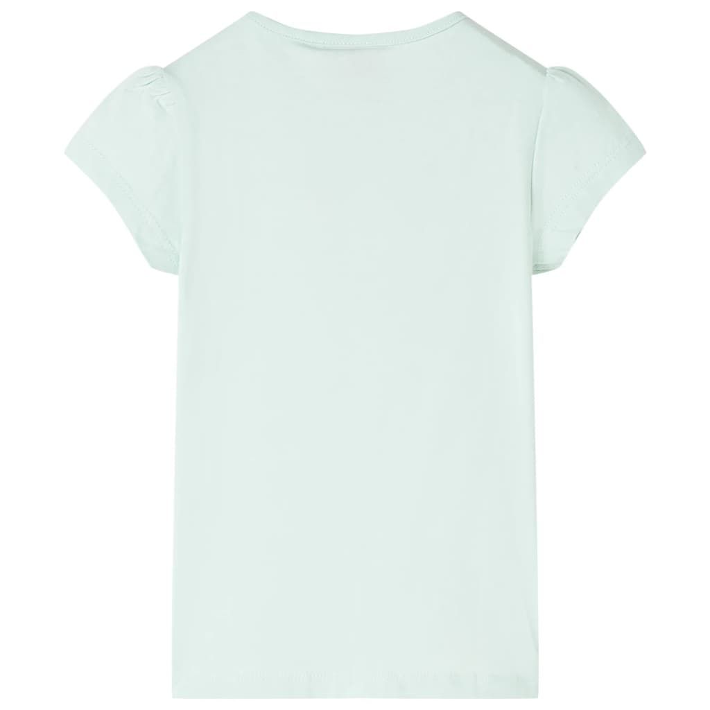 Maglietta da Bambina Menta Chiaro 92 vidaXL
