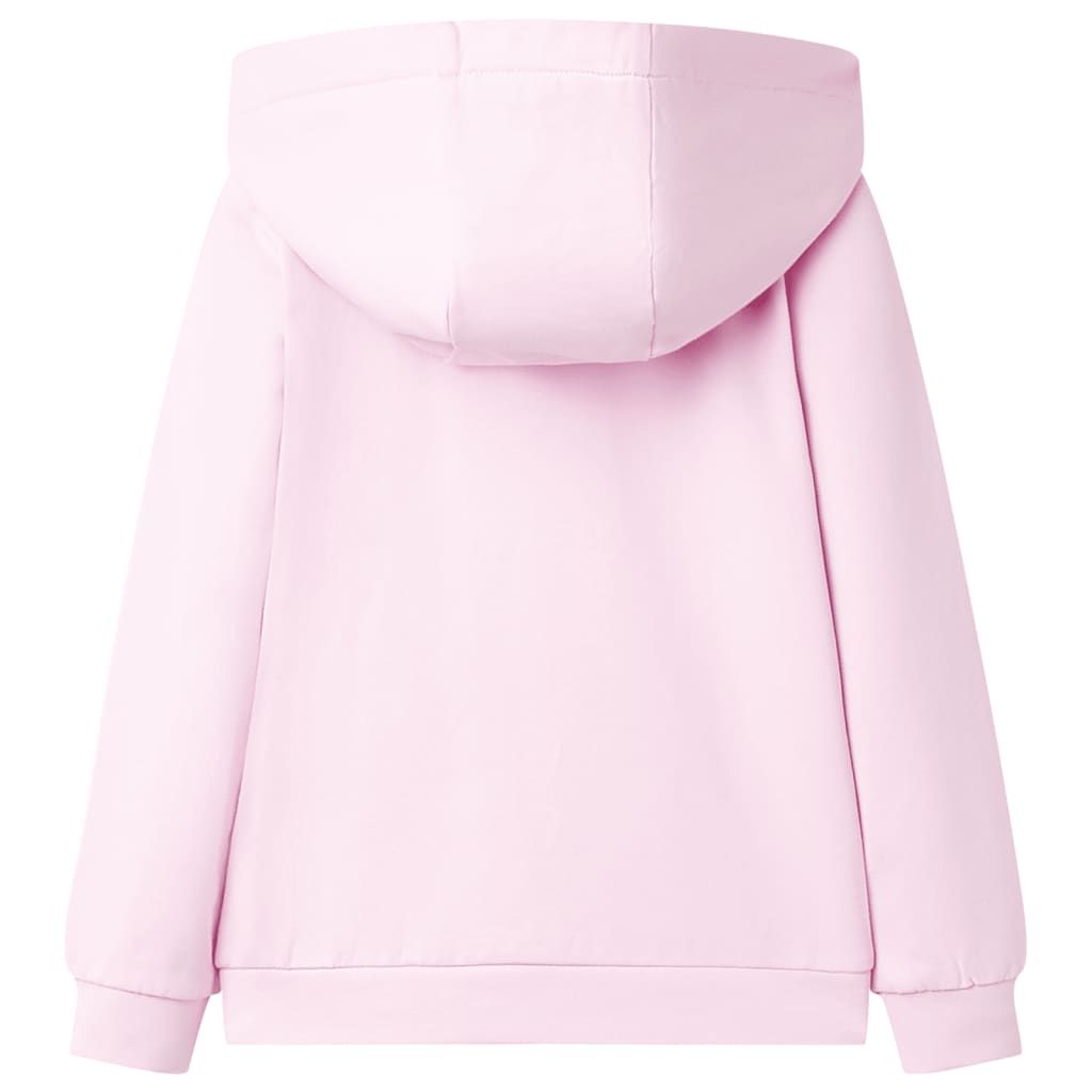 Felpa con Cappuccio da Bambina Rosa Chiaro 116 vidaXL