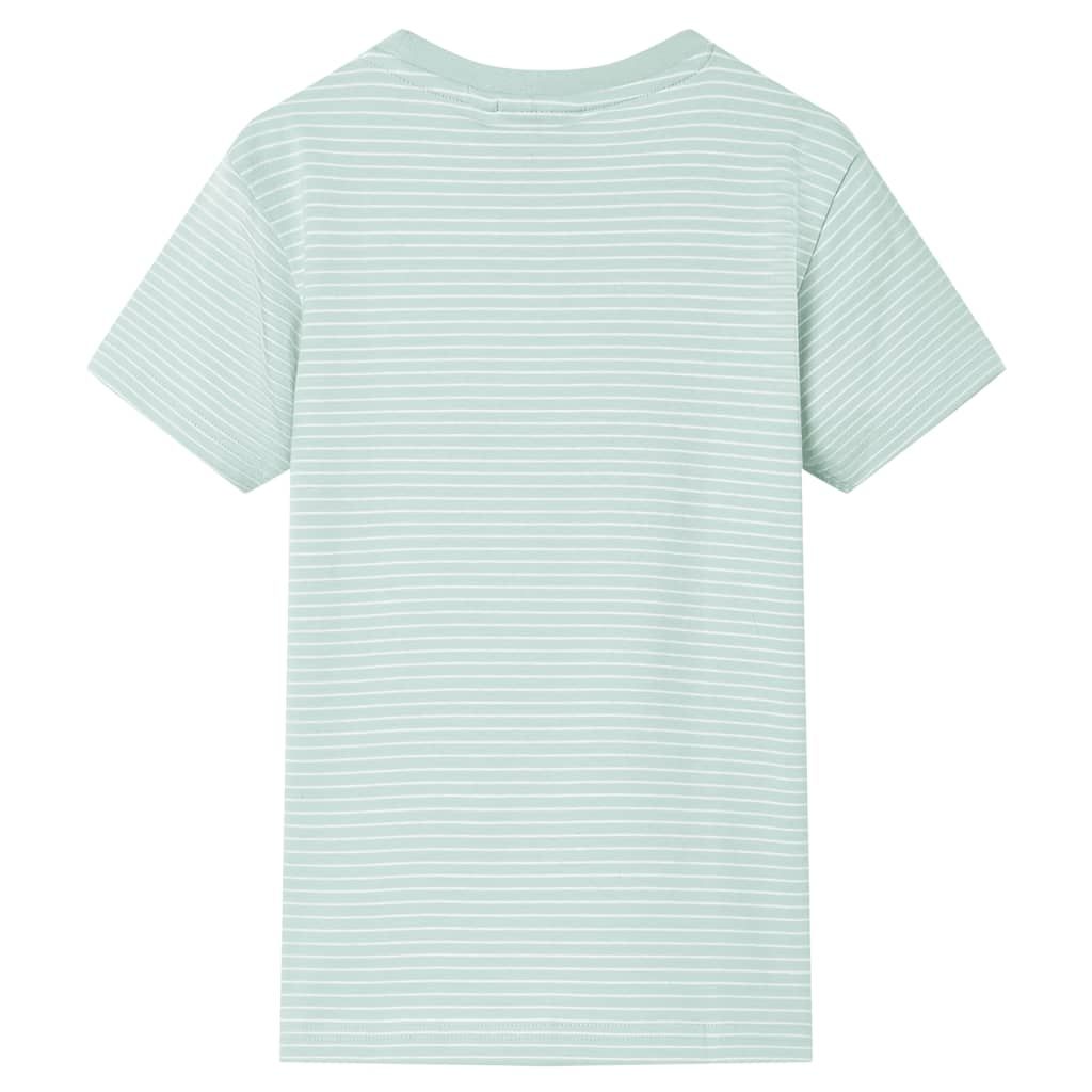 Maglietta da Bambino con Strisce Menta Chiaro 104 vidaXL