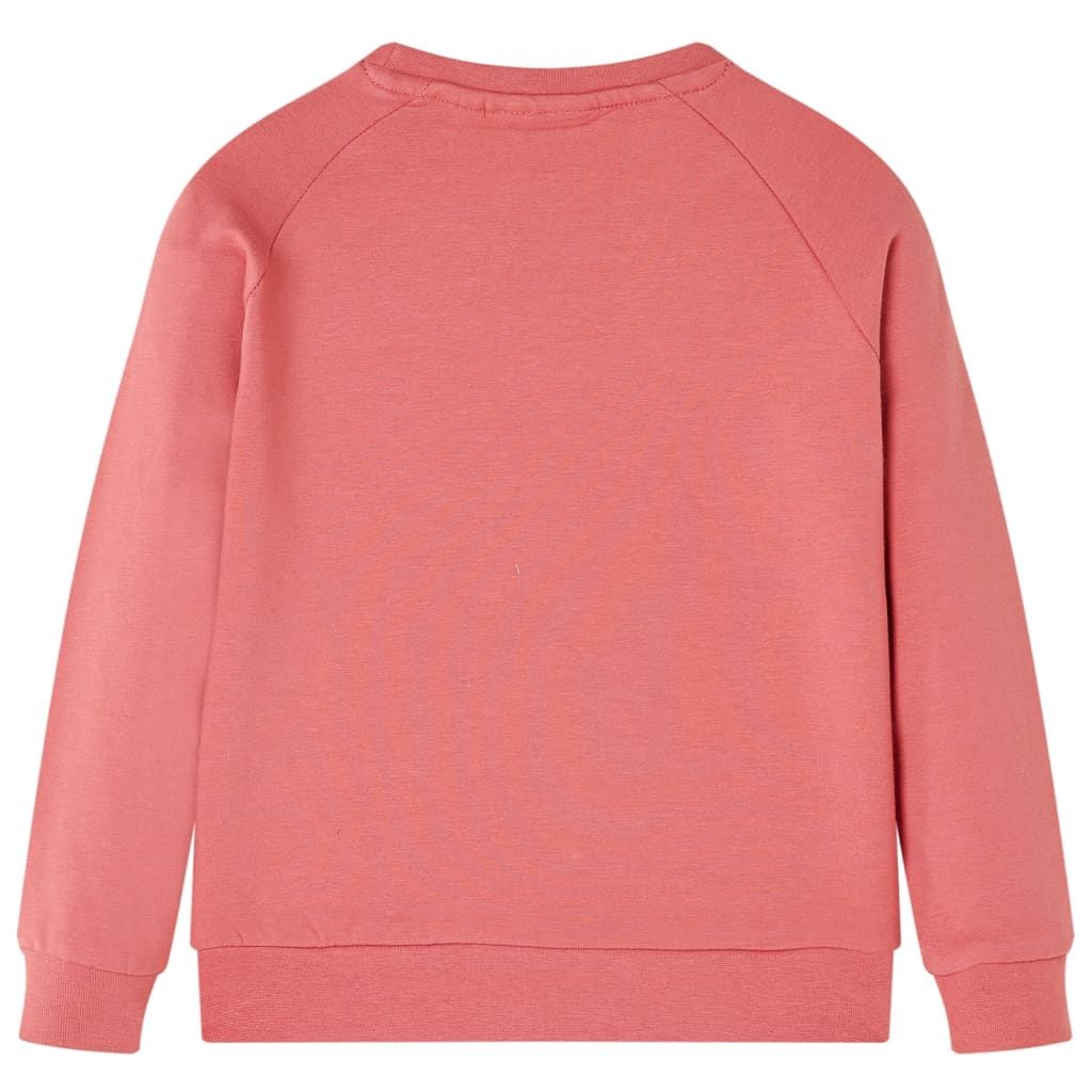 Felpa per Bambini Rosa Antico 116 vidaXL