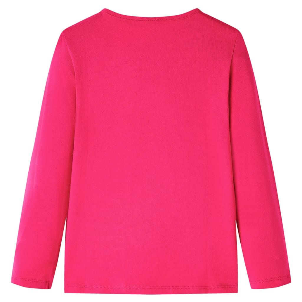 Maglietta da Bambina a Maniche Lunghe Fucsia 116 vidaXL