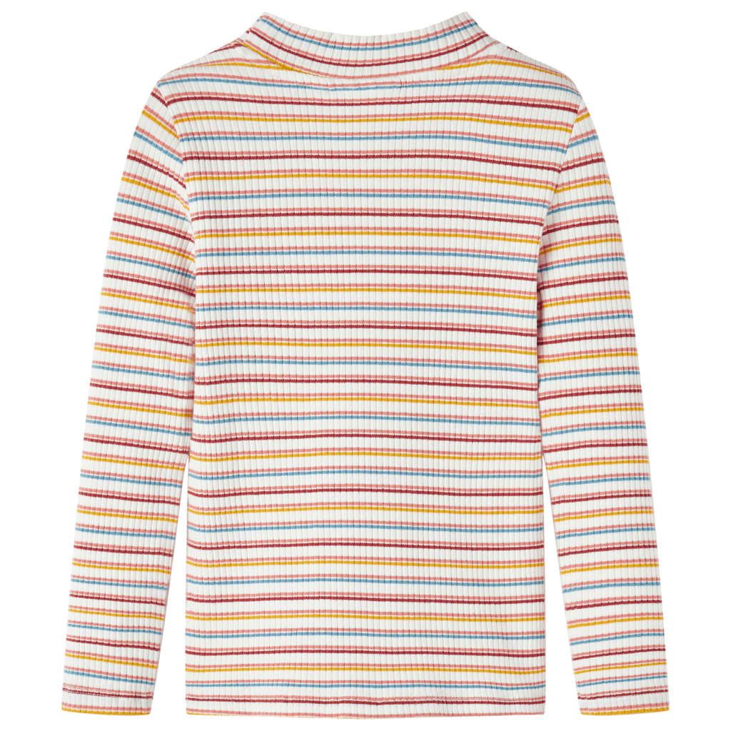 Maglietta da Bambina Maniche Lunghe a Lupetto Ecru 128 vidaXL