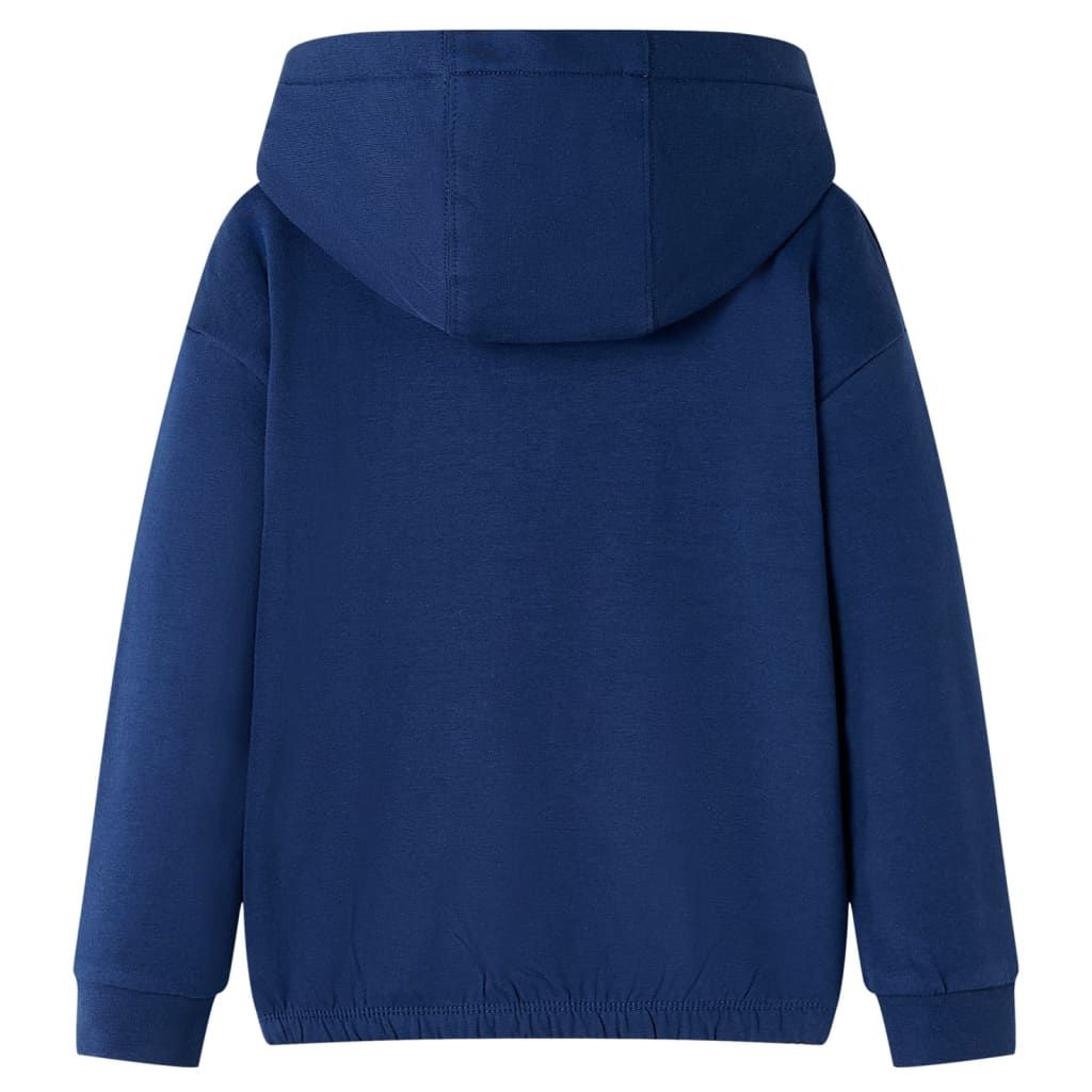 Felpa con Cappuccio da Bambina Blu Marino 92 vidaXL