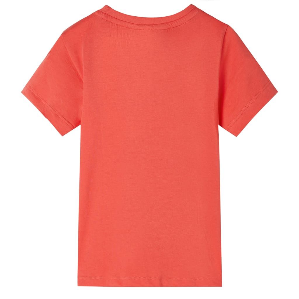 Maglietta da Bambino Maniche Corte Rosso Chiaro 128 vidaXL
