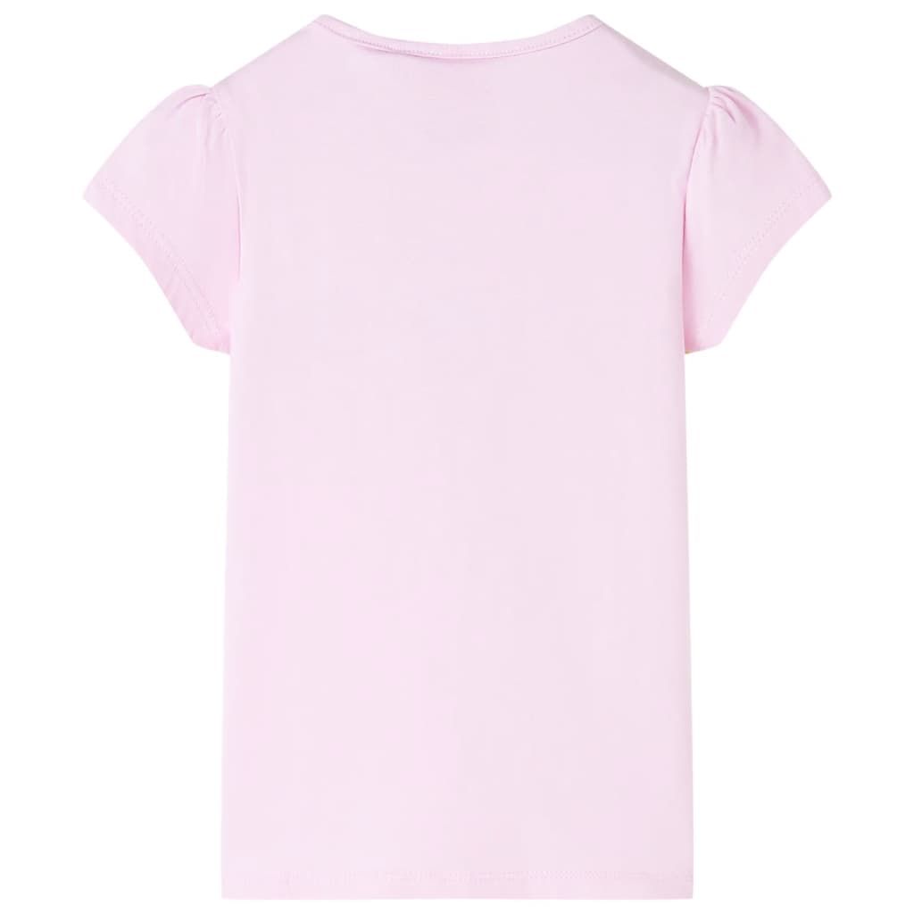Maglietta da Bambina Rosa Chiaro 128 vidaXL