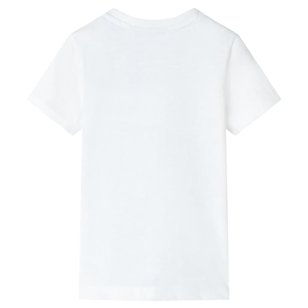 Maglietta per Bambini Ecru 128 vidaXL