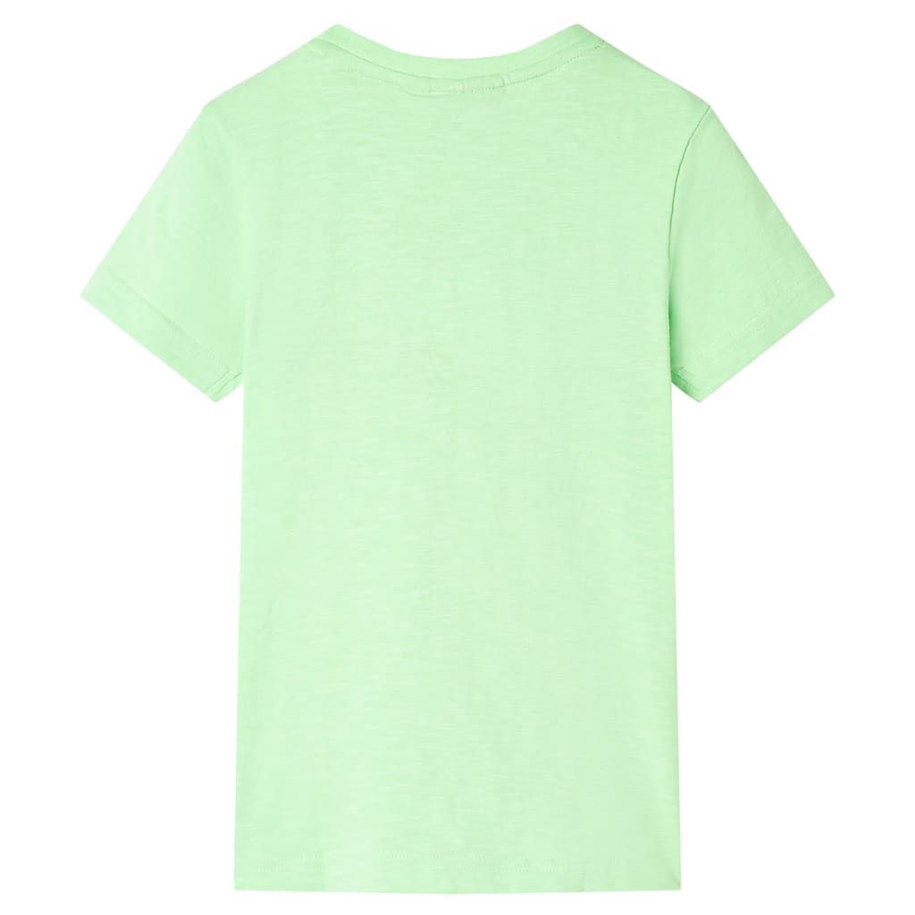 Maglietta per Bambini Verde Neon 128 vidaXL