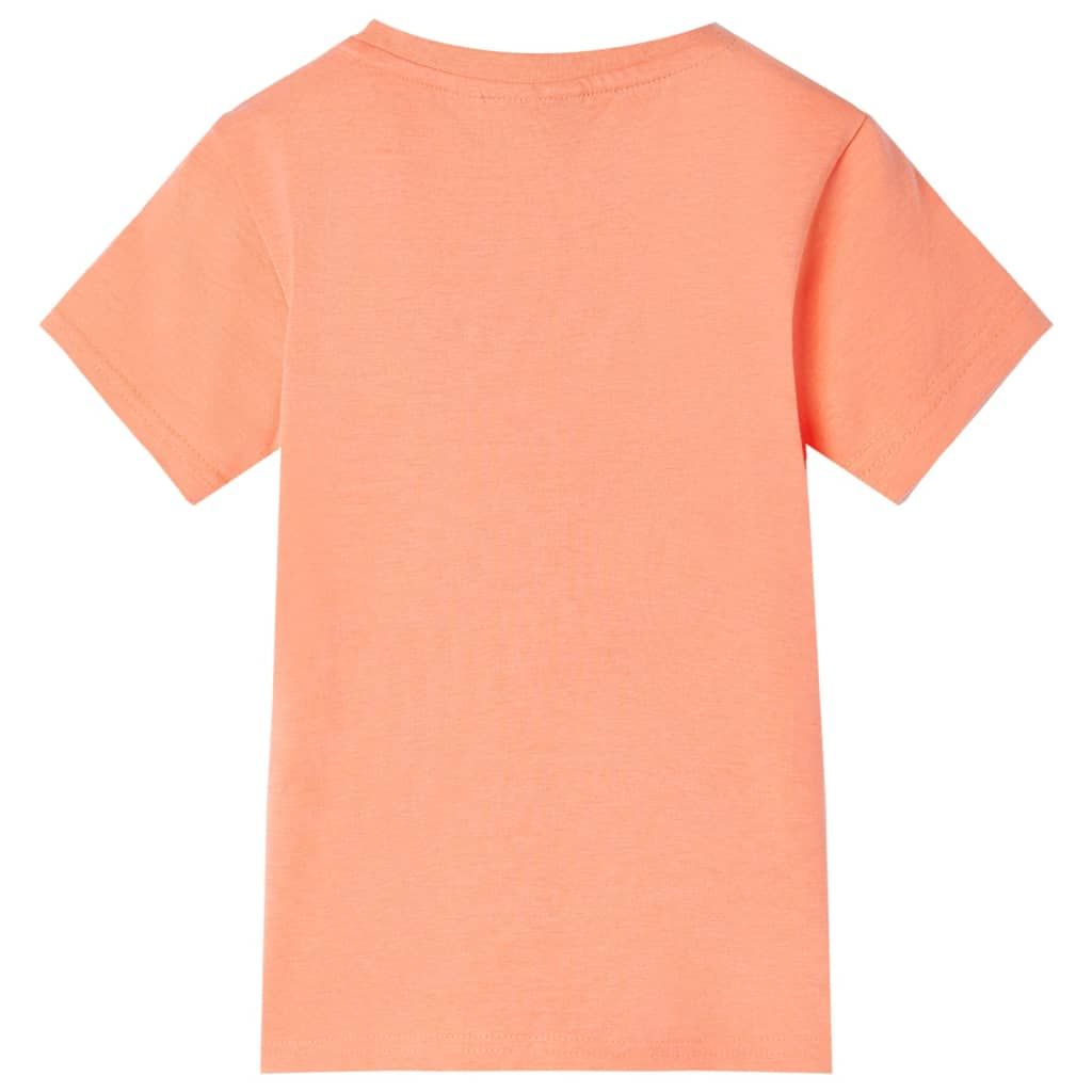 Maglietta per Bambini Arancione Neon 128 vidaXL