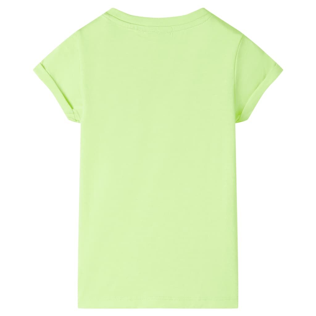Maglietta per Bambini Giallo Neon 116 vidaXL