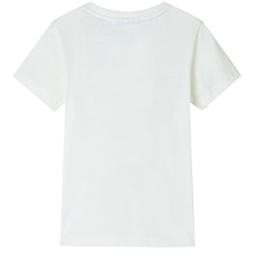 Maglietta per Bambini Ecru 104 vidaXL