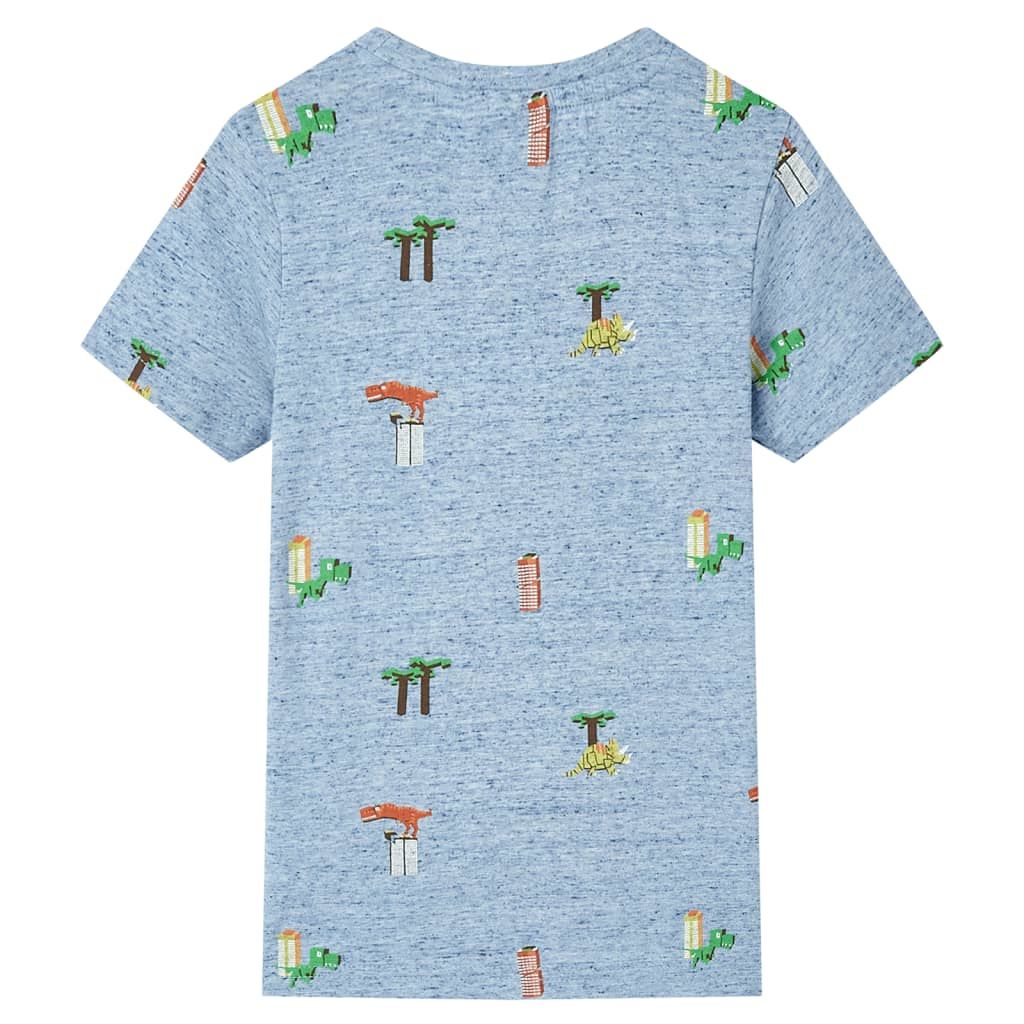 Maglietta da Bambino Blu Mélange 128 vidaXL