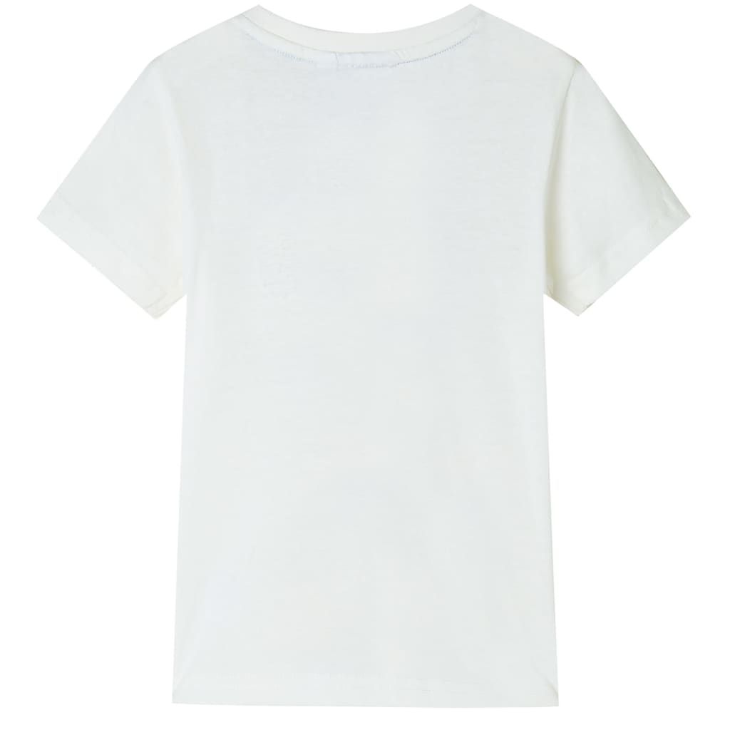 Maglietta per Bambini Ecru 128 vidaXL
