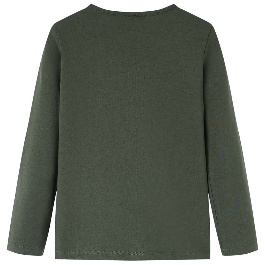 Maglietta da Bambina a Maniche Lunghe Khaki 92 vidaXL