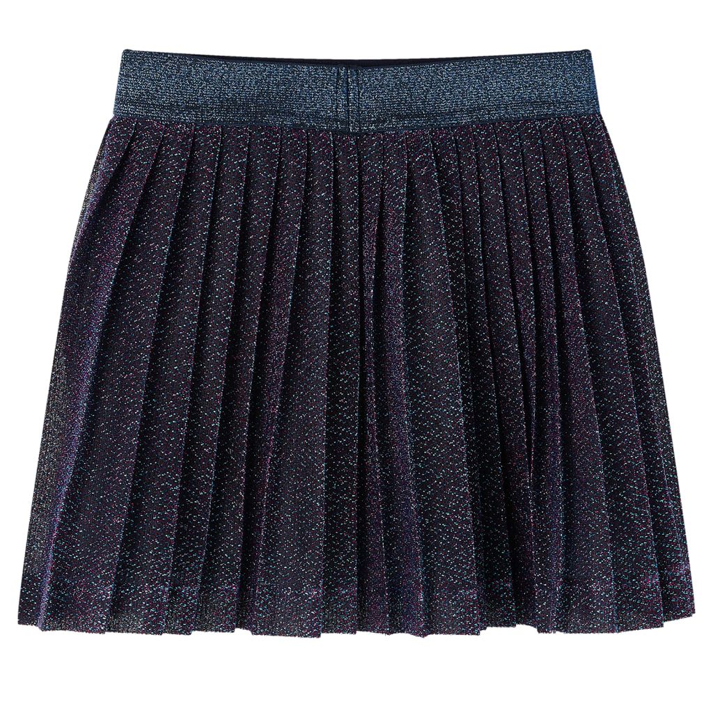 Gonna da Bambina con Brillantini Blu Marino 116 vidaXL