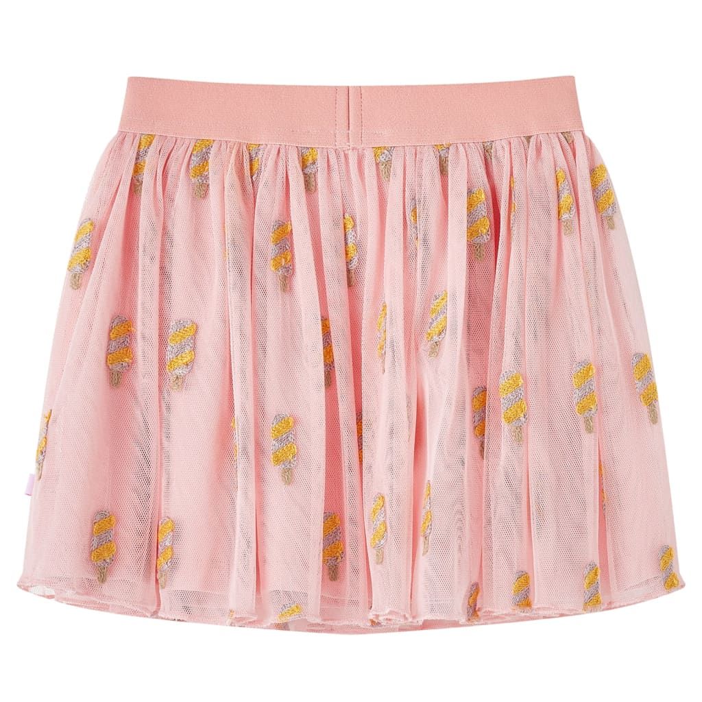 Gonna da Bambina con Tulle Rosa Chiaro 128 vidaXL