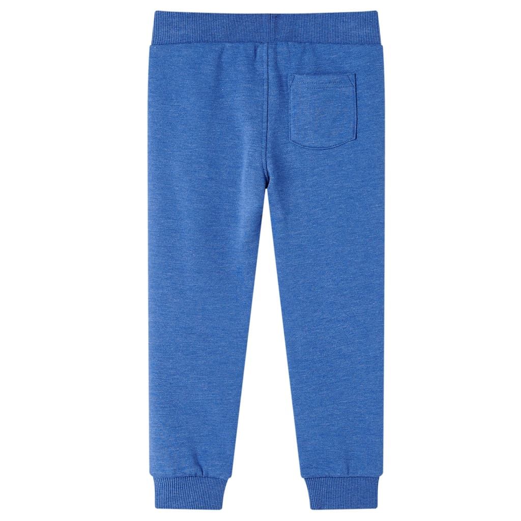 Pantaloni Tuta per Bambini Blu Mélange 140 vidaXL
