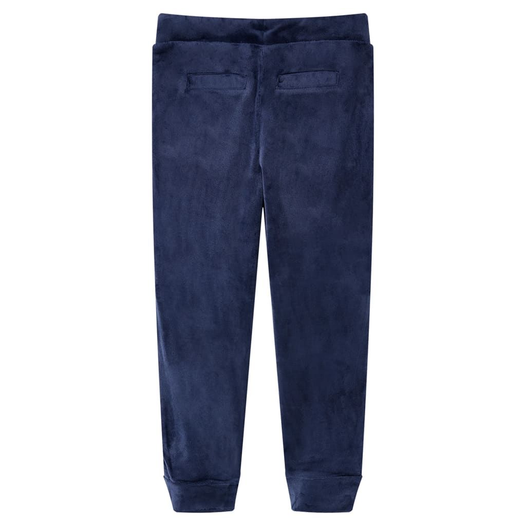 Pantaloni Tuta per Bambini Blu Marino 140 vidaXL