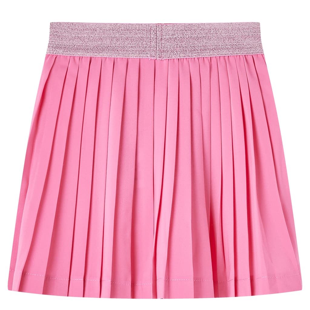 Gonna Plissettata da Bambina Rosa 128 vidaXL