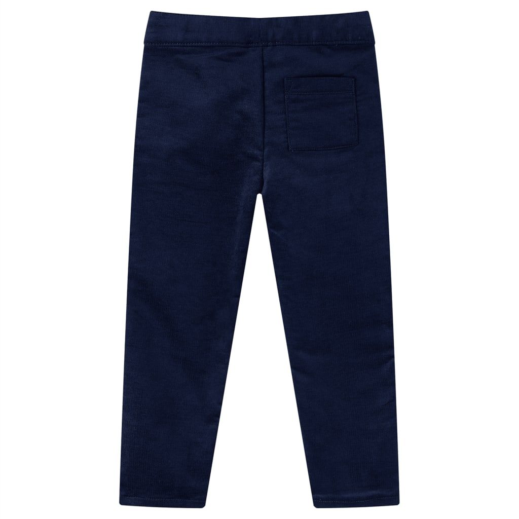Pantaloni da Bambino Blu Marino Scuro 140 vidaXL