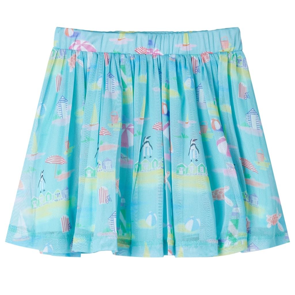 Gonna Plissettata da Bambina Acqua Chiaro 140 vidaXL