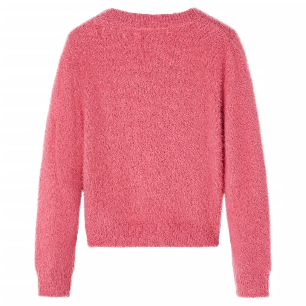 Maglione da Bambina Lavorato a Maglia Rosa Antico 140 vidaXL