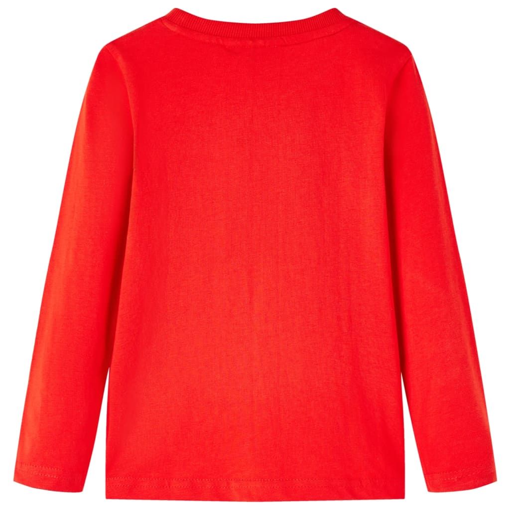 Maglietta da Bambino Maniche Lunghe Rossa 116 vidaXL