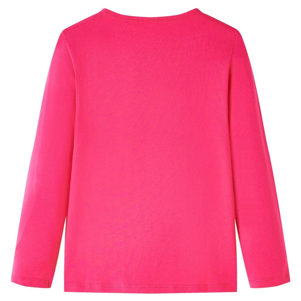 Maglietta da Bambina a Maniche Lunghe Fucsia 128 vidaXL