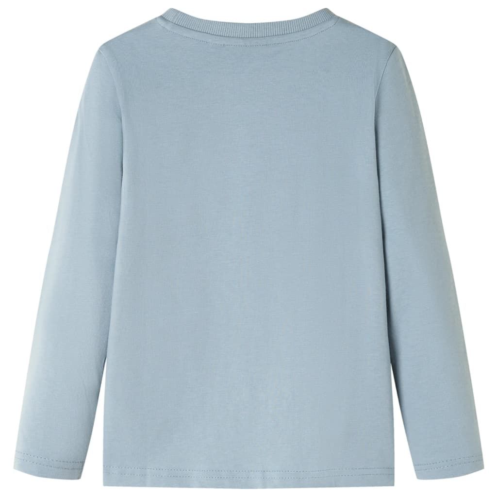 Maglietta da Bambino a Maniche Lunghe Azzurra 128 vidaXL